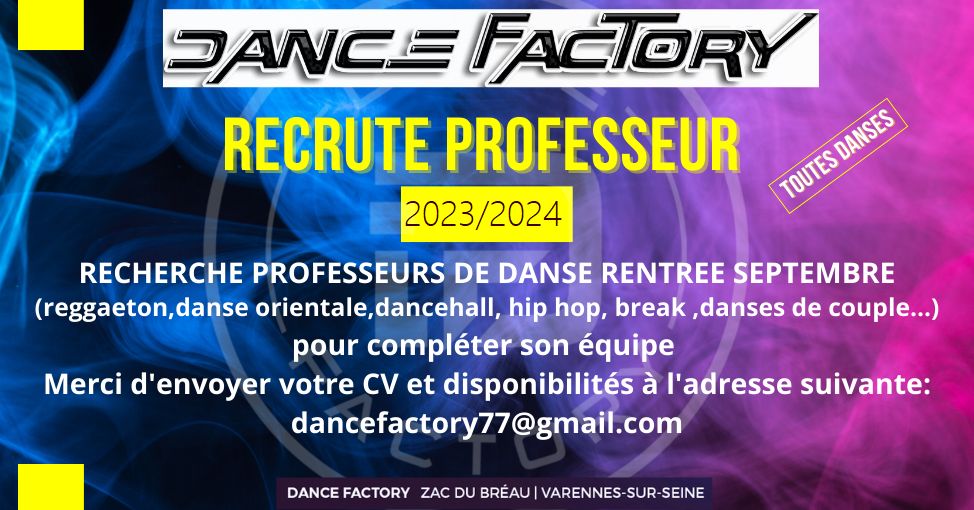 Casting professeur danse